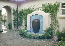 Rock speaker in the courtyard